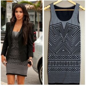 NWT || THATCHER || Alisse Thatcher body con dress, geometrical, tank style, sz L